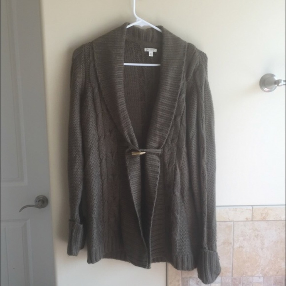 Green Cable Knit Oversized Sweater